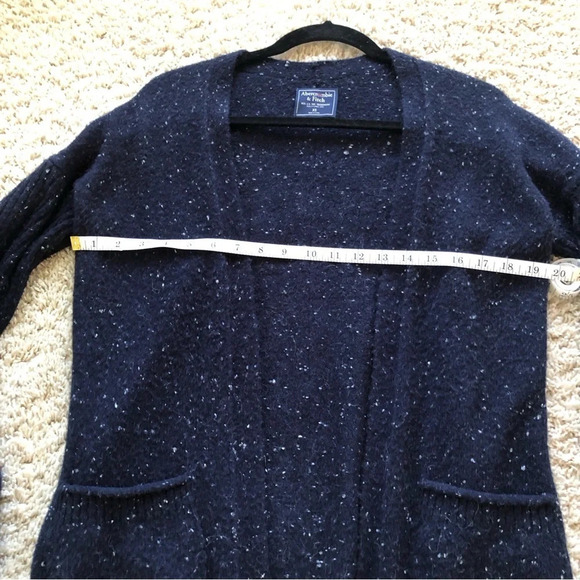 Abercrombie & Fitch Alpaca Open Front Duster Cardigan XS Y2K Cottagecore Granny - Picture 5 of 8